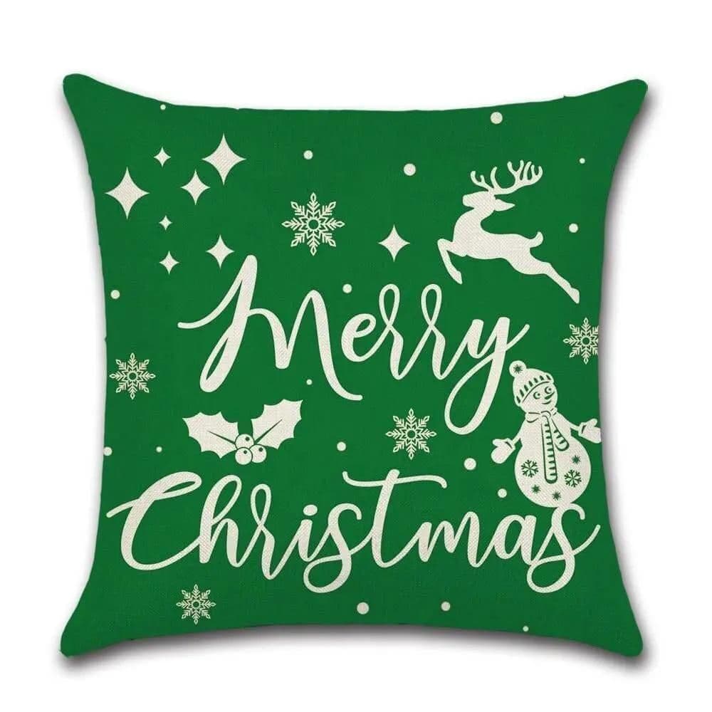 image-Cushion Cover Christmas - Merry Christmas Green