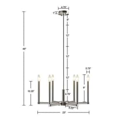 image-6-Light Contemporary Candelabra Styled Chandelier