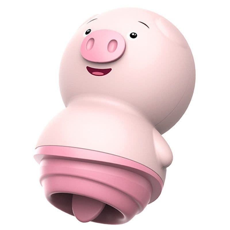 image-Tongue Licking Pig Silicone Wireless Vibrator - Adult Massage Toy