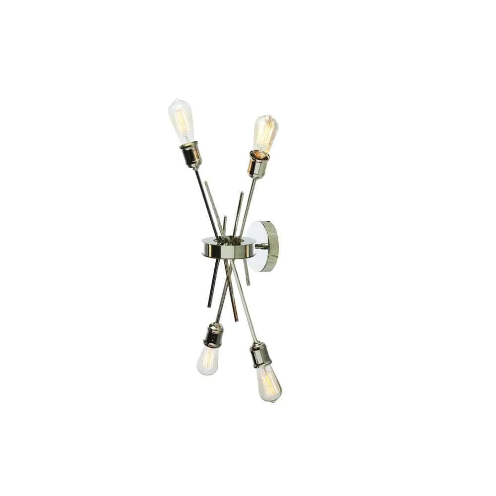image-4LT Wall Sconce, Burnished Chrome Finish