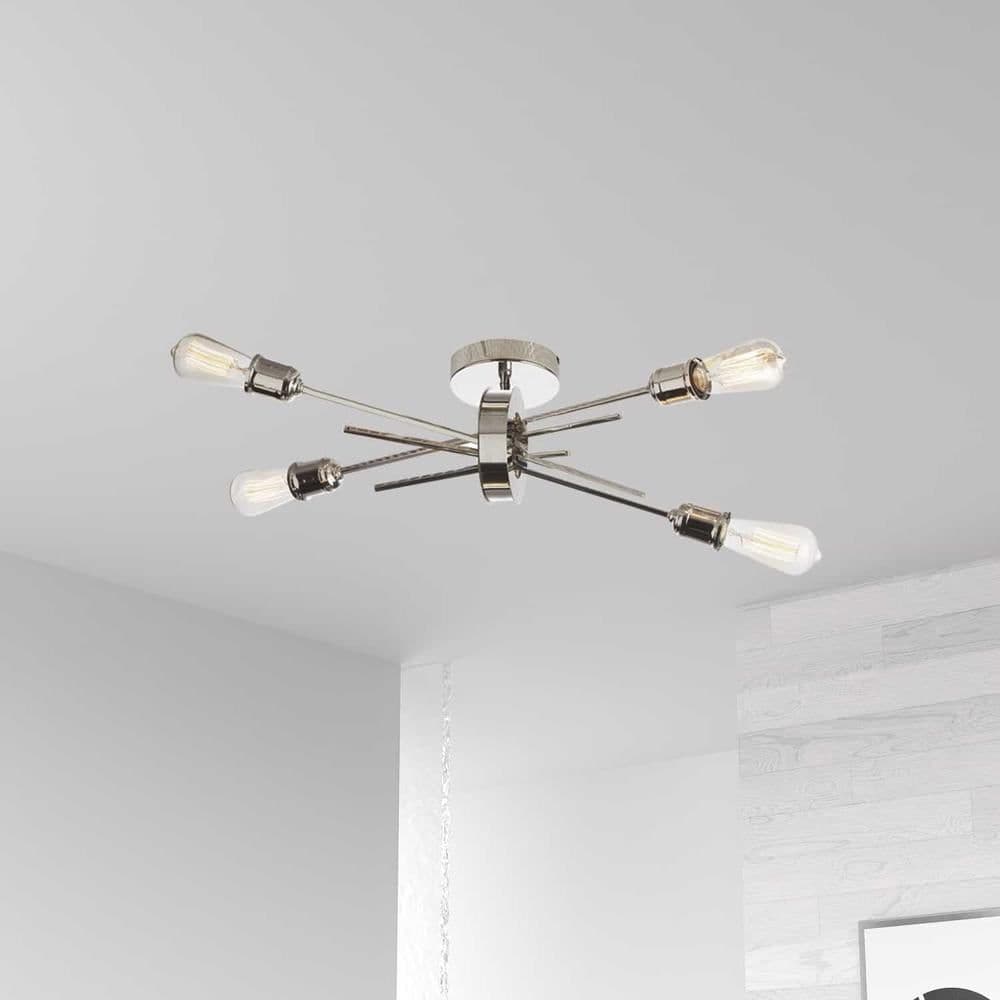 image-4LT Wall Sconce, Burnished Chrome Finish