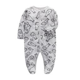 image-Baby Romper - Pink Long Sleeve Cotton 12M