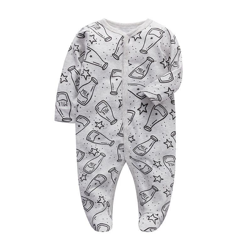 image-Baby Romper - Pink Long Sleeve Cotton 12M