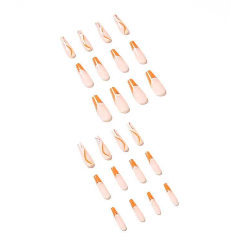 image-Fake Nails French Nail Art Wave Nail Patch Line Nail Tip