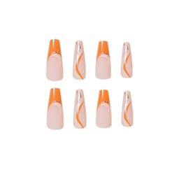 image-Fake Nails French Nail Art Wave Nail Patch Line Nail Tip