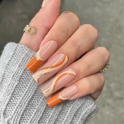 image-Fake Nails French Nail Art Wave Nail Patch Line Nail Tip