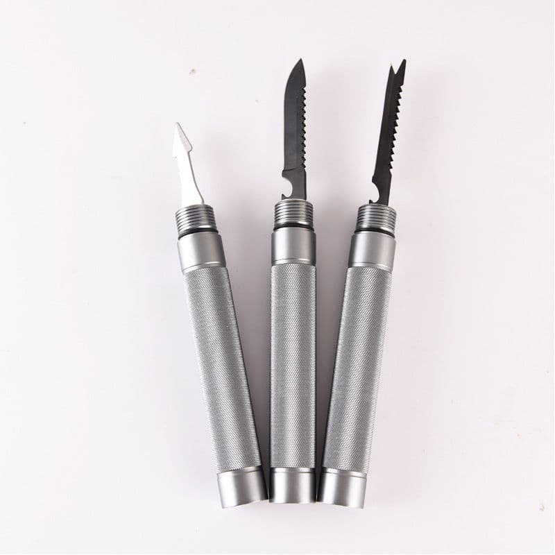 image-Outdoor Folding Self-defense Survival Walking Stick Equipment Outdoor Hiking Multifunction Trekking Poles