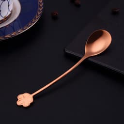 image-304 Stainless Steel Spoon Gold Plated Dessert Spoon Coffee Stir Spoon Stainless Steel Ice Bar Spoon