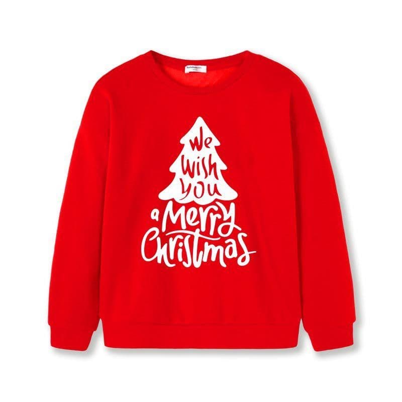 image-New Kids' Sweater Jacket Long-sleeved Round Collar Overpull Christmas Holiday Cartoon Christmas Tree Children's Clothing Autumn And Winter Clothing