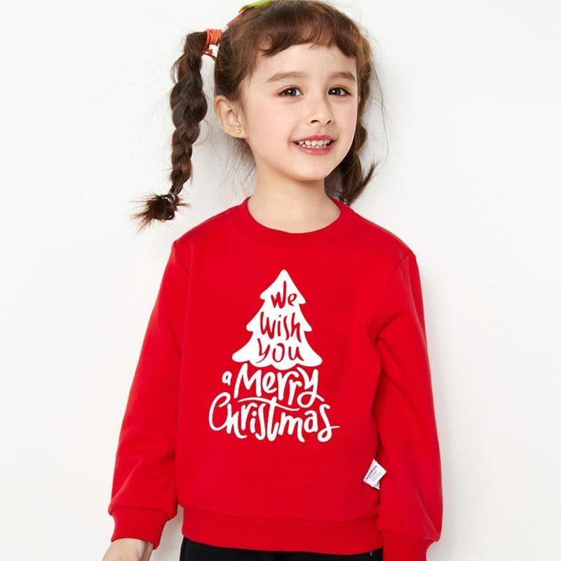 image-New Kids' Sweater Jacket Long-sleeved Round Collar Overpull Christmas Holiday Cartoon Christmas Tree Children's Clothing Autumn And Winter Clothing