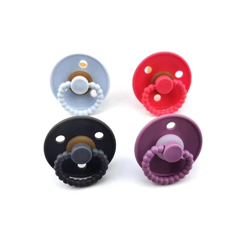 image-Natural Latex Pacifier Super Soft Newborn Baby Comforter Artifact Breast Simulate Rubber Baby Pacifier