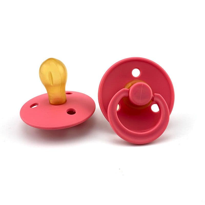image-Natural Latex Pacifier Super Soft Newborn Baby Comforter Artifact Breast Simulate Rubber Baby Pacifier