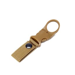 image-Outdoor army fan tactical nylon webbing water bottle hang buckle Multi-function carabiner molle system bottle buckle