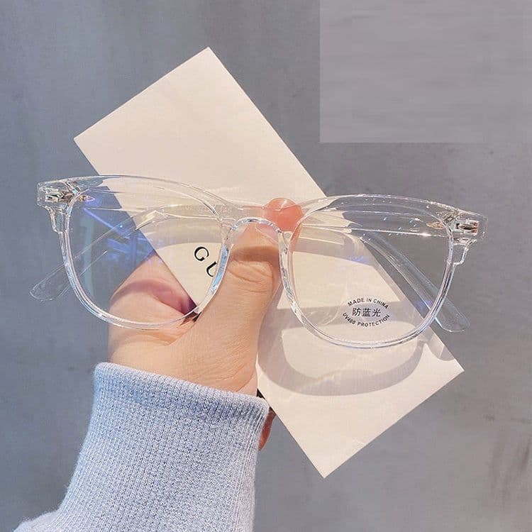 image-Retro Rivet Internet-famous Color Thin Anti-blue Light Glasses For Men And Women