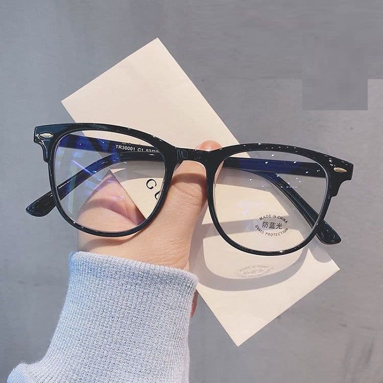 image-Retro Rivet Internet-famous Color Thin Anti-blue Light Glasses For Men And Women