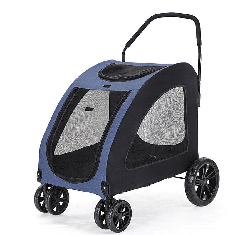 image-Pet Stroller Medium To Large Dogs Elderly Dog Disabled Walking Cat Out Lightweight Portable Foldable Dog Walking Car