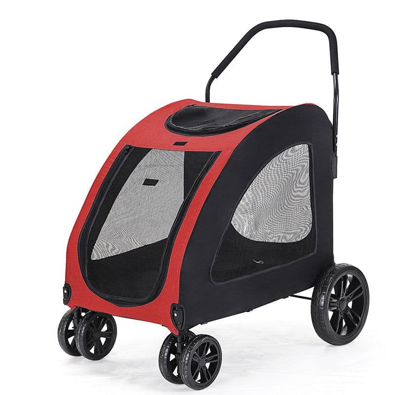 image-Pet Stroller Medium To Large Dogs Elderly Dog Disabled Walking Cat Out Lightweight Portable Foldable Dog Walking Car