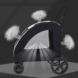image-Pet Stroller Medium To Large Dogs Elderly Dog Disabled Walking Cat Out Lightweight Portable Foldable Dog Walking Car