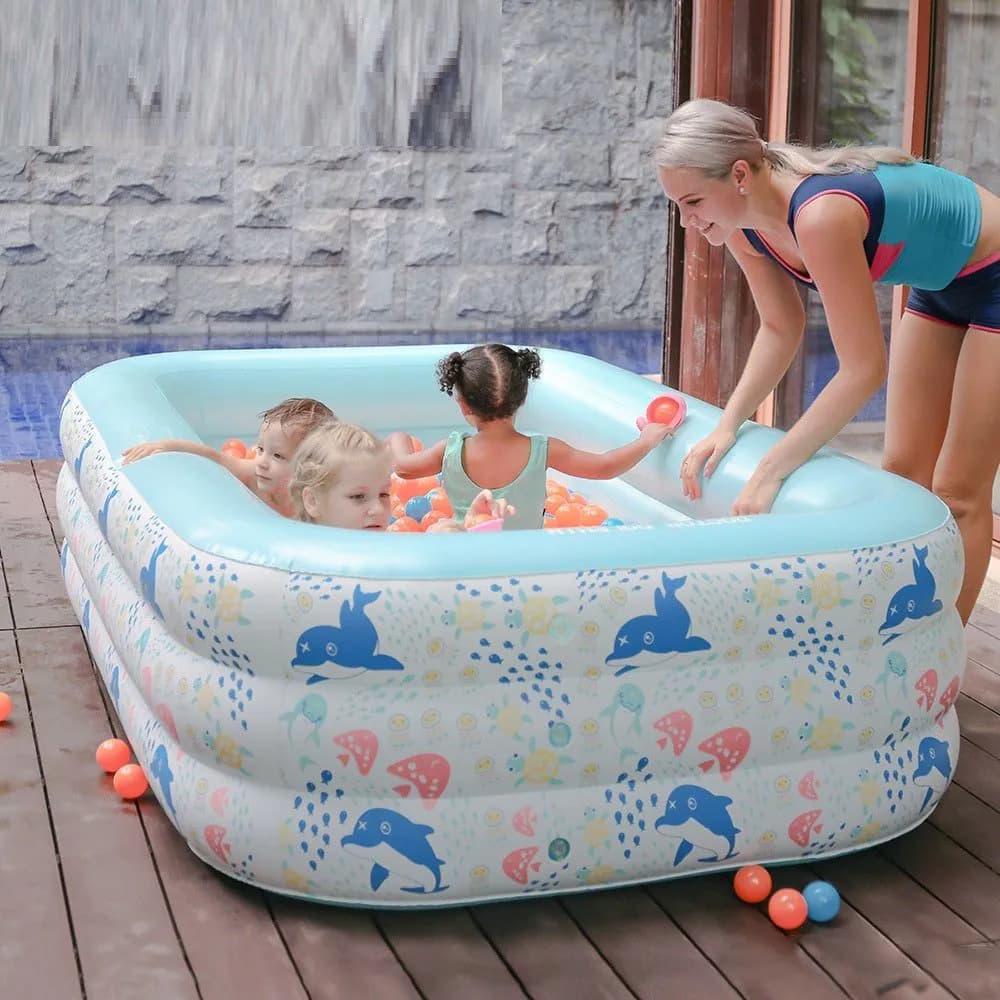 image-Children's Inflatable Pool Baby Swimming Paddling Pool