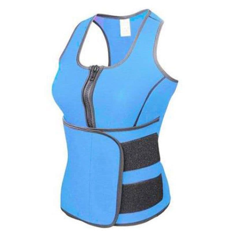image-Sweat Neoprene Tank Top Slimming Adjustable Waist Trainer Belt Body Shaper Tummy Fat Burner