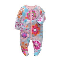 image-Baby Romper - Pink Long Sleeve Cotton 12M