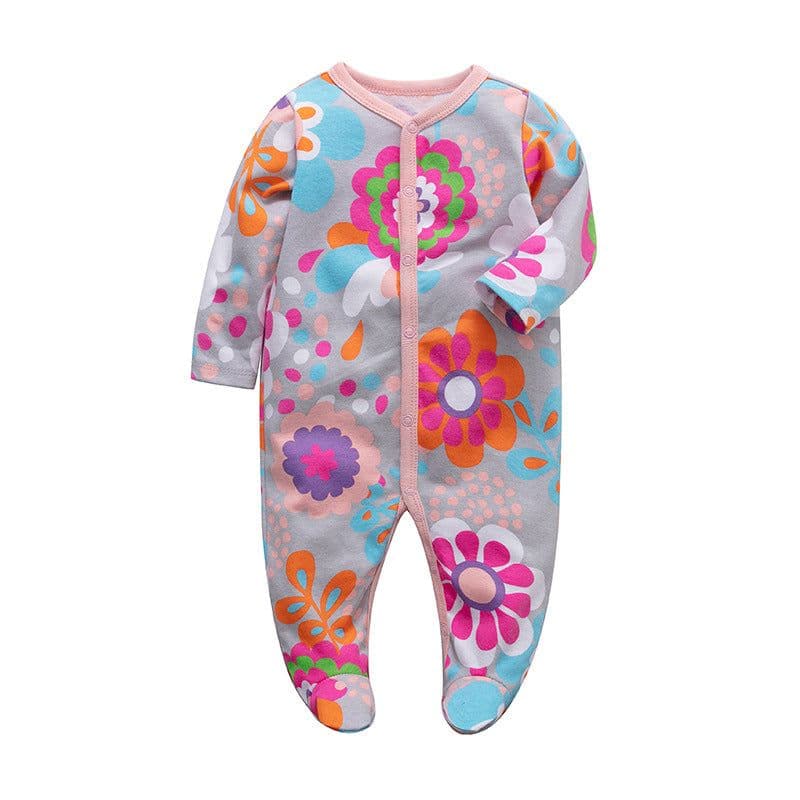 image-Baby Romper - Pink Long Sleeve Cotton 12M