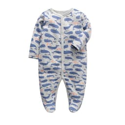 image-Baby Romper - Pink Long Sleeve Cotton 12M