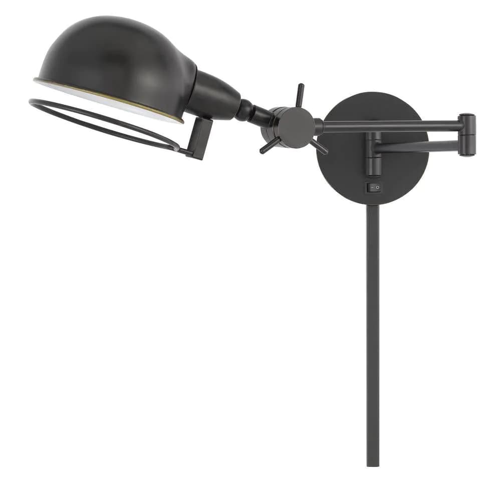 image-60W Linthal Swing Arm Wall Lamp With Adjustable Shade With 3 Ft Wire Cover