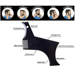 image-17 transparent beard styling combs, beard rulers, beard styling tools, beard styling combs