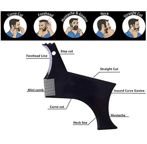 image-17 transparent beard styling combs, beard rulers, beard styling tools, beard styling combs