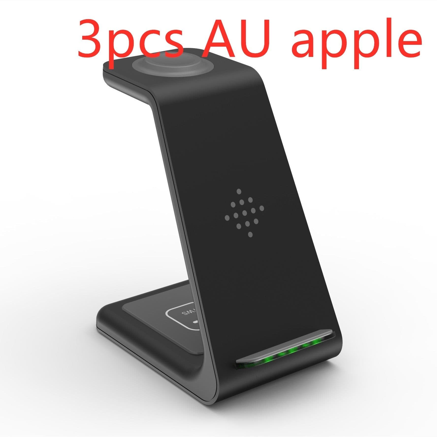 image-3 In 1 Fast Charging Station Wireless Charger Stand Wireless Quick Charge Dock For Phone Holder