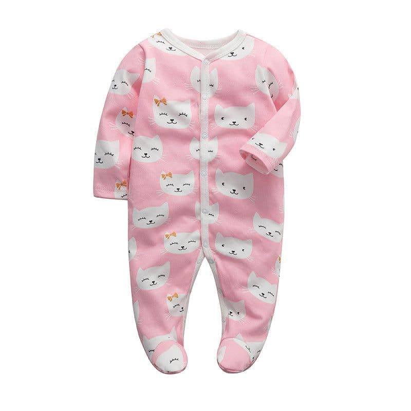 image-Baby Romper - Pink Long Sleeve Cotton 12M