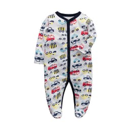 image-Baby Romper - Pink Long Sleeve Cotton 12M