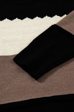image-Harper Colorblock Drop Shoulder Sweater - Loose Fit Ribbed Edge