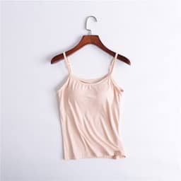 image-Modal Womens Camisole With Chest Pads Pink 6XL Slim Fit Yoga T Shirt