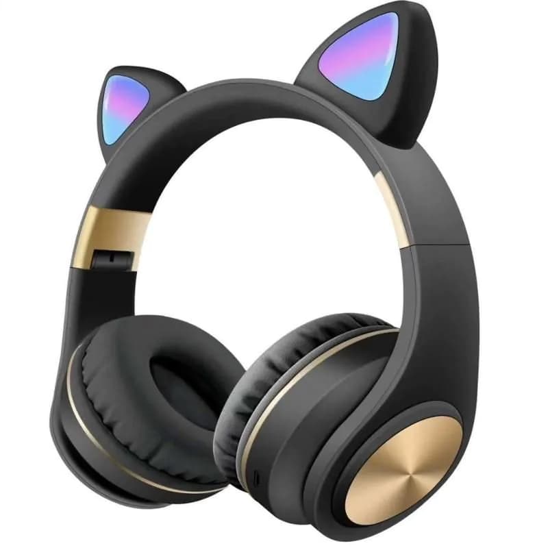 image-Cute Cat Ear Style Wireless Bluetooth Light Headset