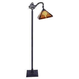image-INNES Tiffany-style 1 Light Reading Floor Lamp 11" Wide