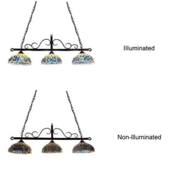 image-CHLOE Lighting SERENITY Victorian Tiffany-Style Dark Bronze 3 Light Island Pendant 45" Wide