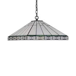 image-THEROS Tiffany-style 2 Light Mission Hanging Pendant Fixture 18" Shade