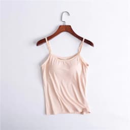 image-Modal Womens Camisole With Chest Pads Pink 6XL Slim Fit Yoga T Shirt