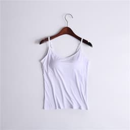 image-Modal Womens Camisole With Chest Pads Pink 6XL Slim Fit Yoga T Shirt