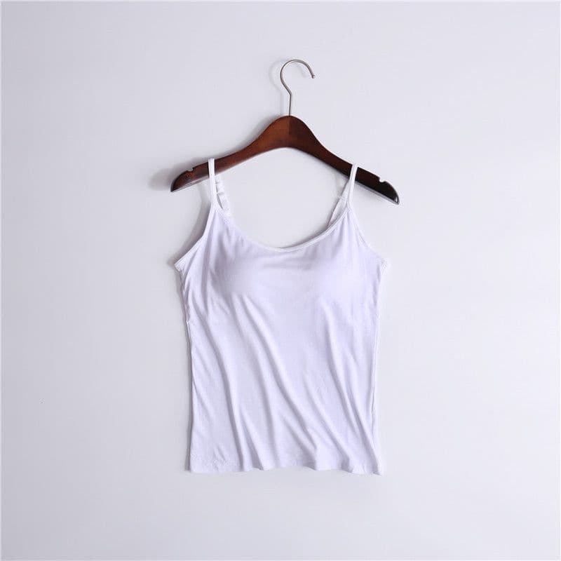 image-Modal Womens Camisole With Chest Pads Pink 6XL Slim Fit Yoga T Shirt