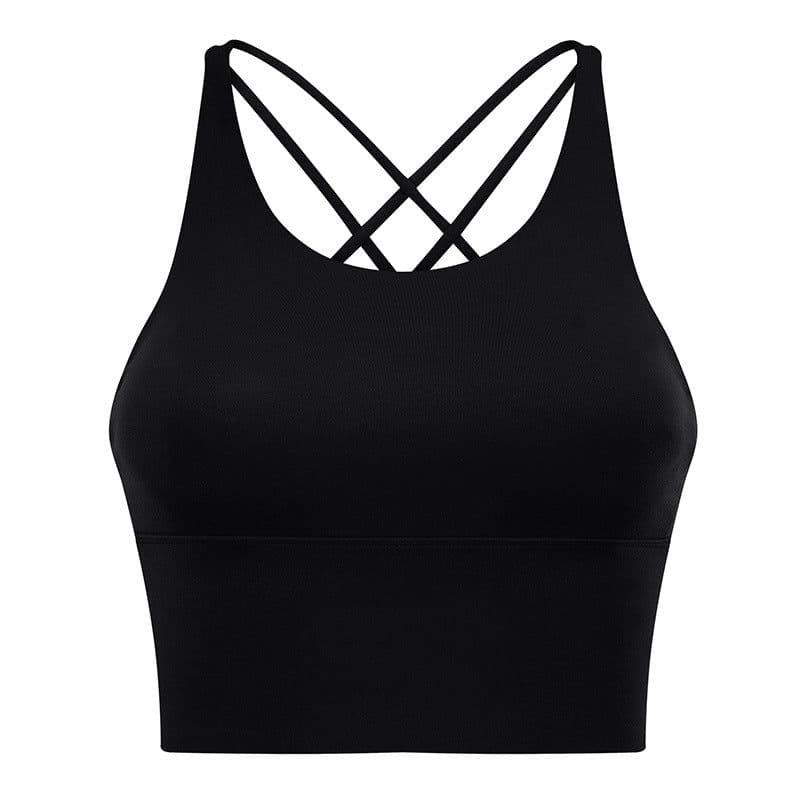 image-Women's Qianzhuo Sports Backless Bra - Silver Gray Small