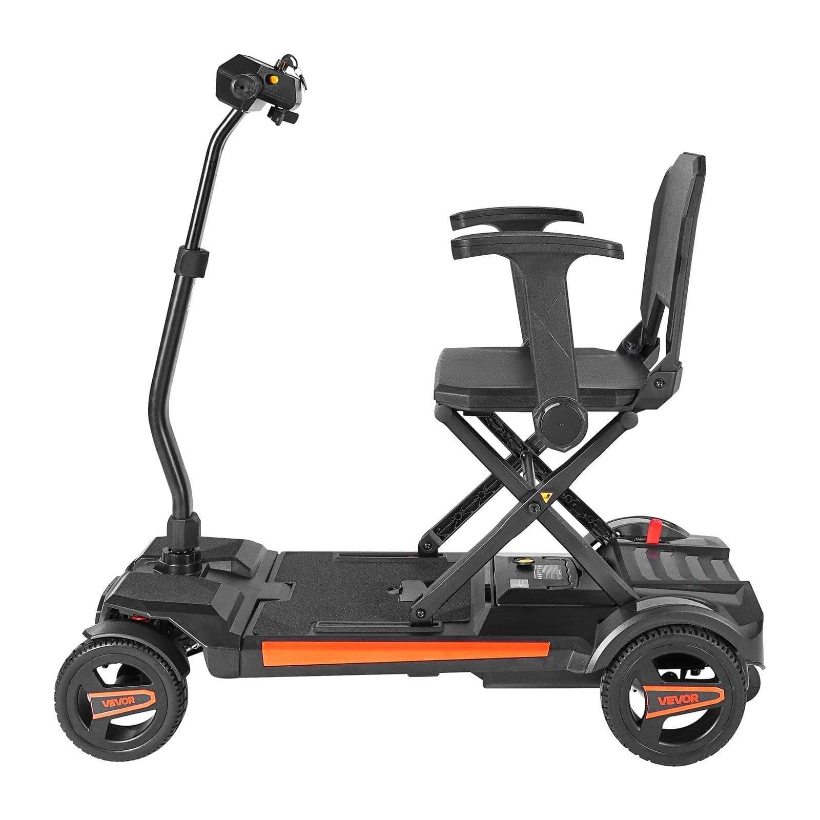 image-VEVOR 4-Wheel Electric Mobility Scooter for Adults & Seniors, Integrated Foldable Mobility Scooter with 9.3 Miles Long Range, All Terrain Travel Wheelchair with 9° Climbing Capacity & 265LBS Loading