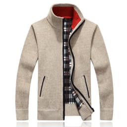 image-Brown 4XL Loose Type Rabbit Fur Cardigan Sweater - Fleece Blend
