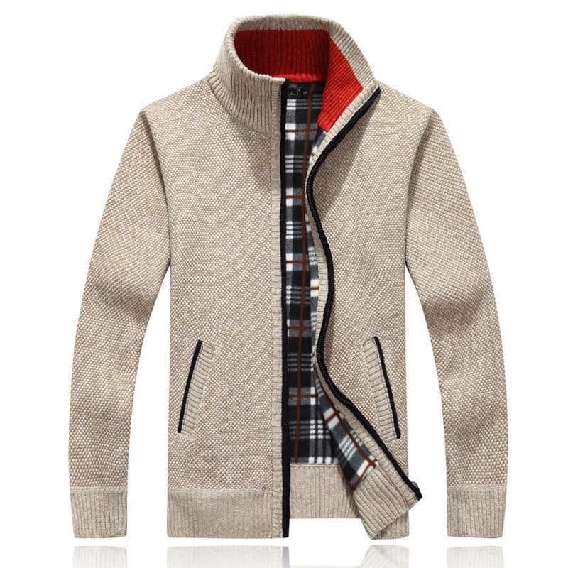 image-Brown 4XL Loose Type Rabbit Fur Cardigan Sweater - Fleece Blend