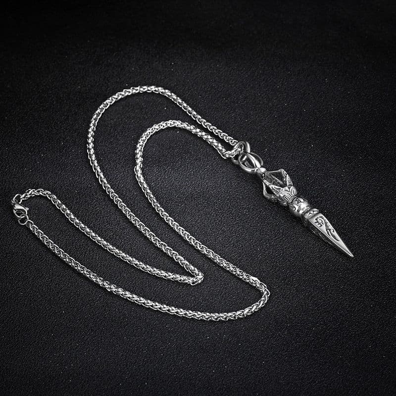 image-JR Titanium Steel Necklace - Six Character Mantra