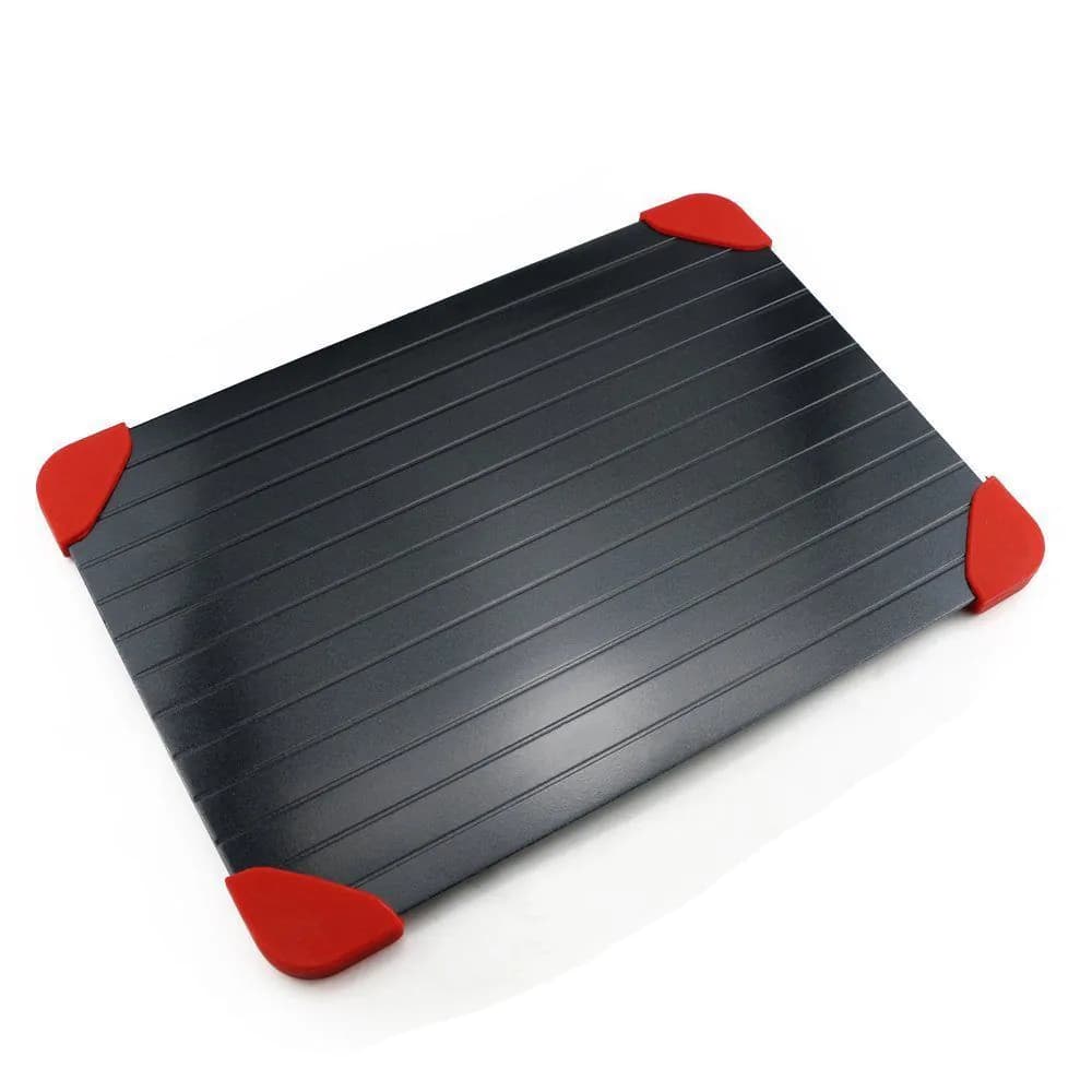 image-Aluminum Defrosting Tray - Fast Thaw Plate for Frozen Meat