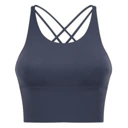 image-Women's Qianzhuo Sports Backless Bra - Silver Gray Small