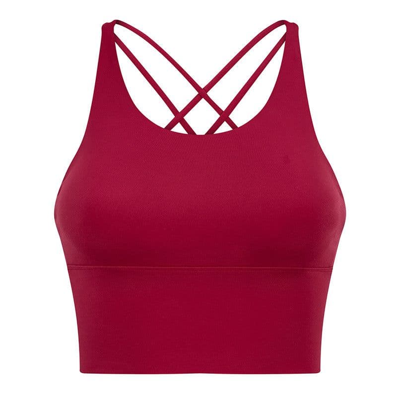 image-Women's Qianzhuo Sports Backless Bra - Silver Gray Small